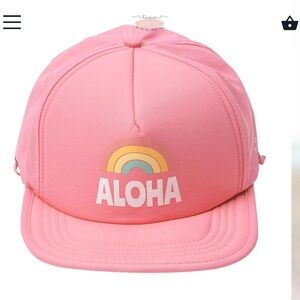Bitty Brah pink rainbow adult womans Aloha Rainbow ball cap